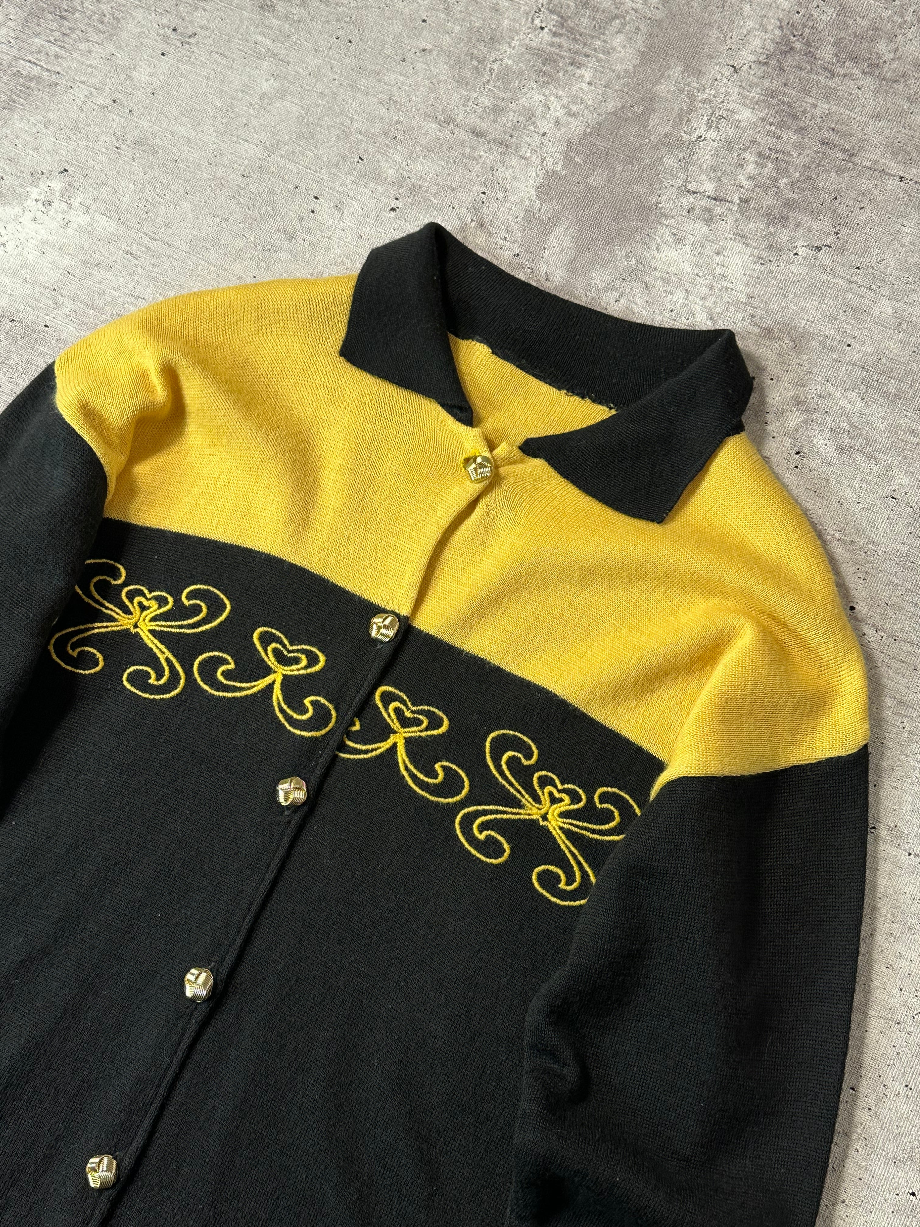 Chaleco Vintage Negro y Amarillo