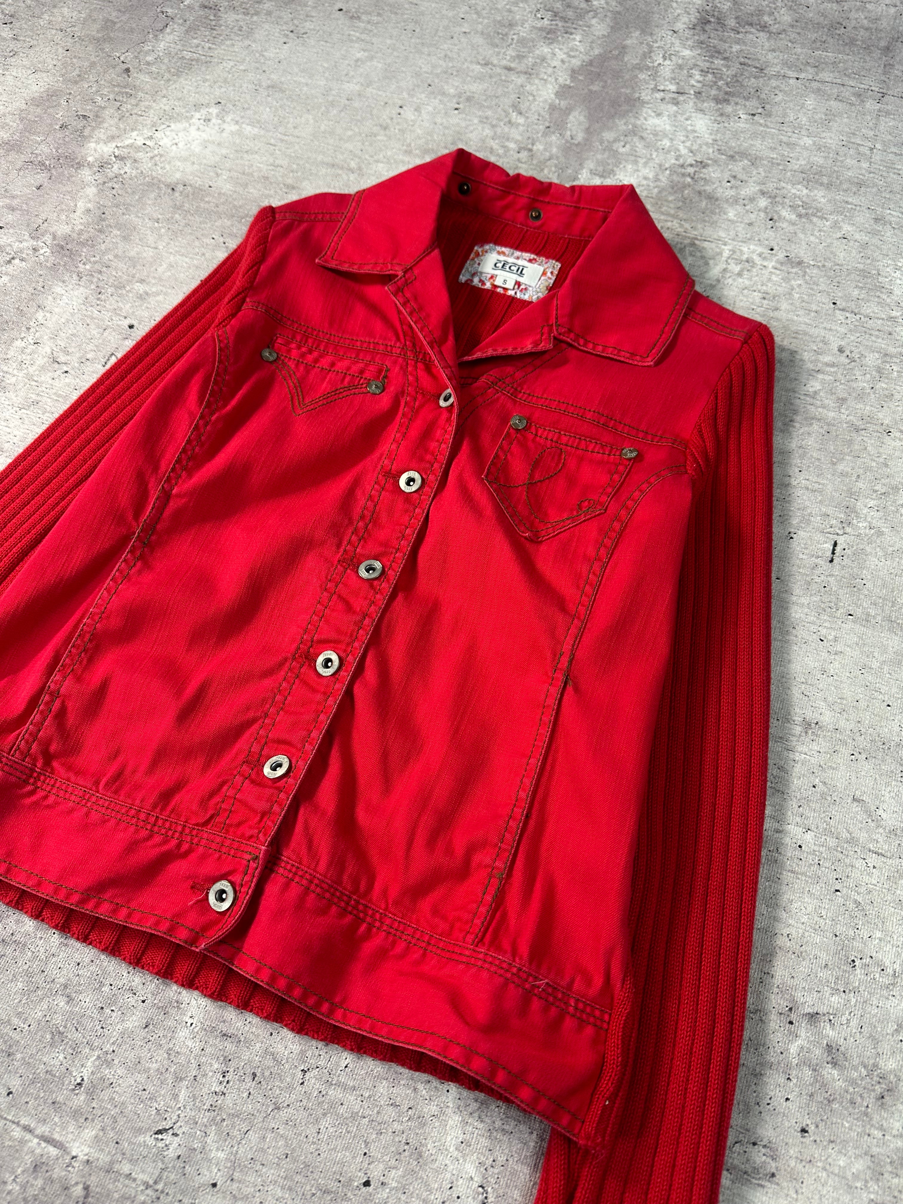 Chaqueta de Mezclilla con tejido CECIL