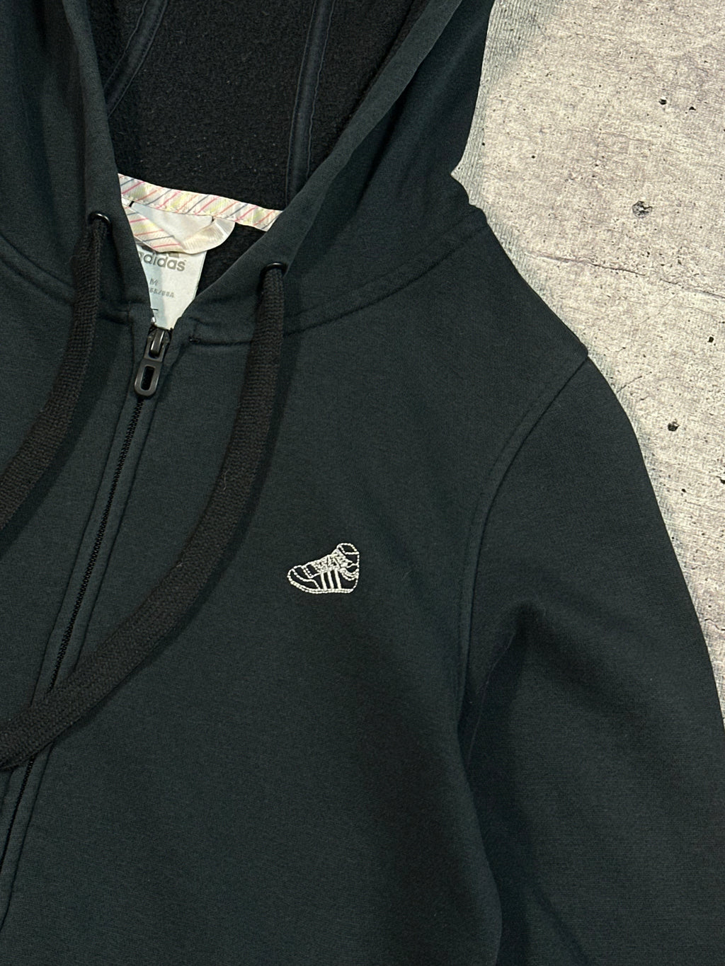 Poleron Adidas Negro con cierre