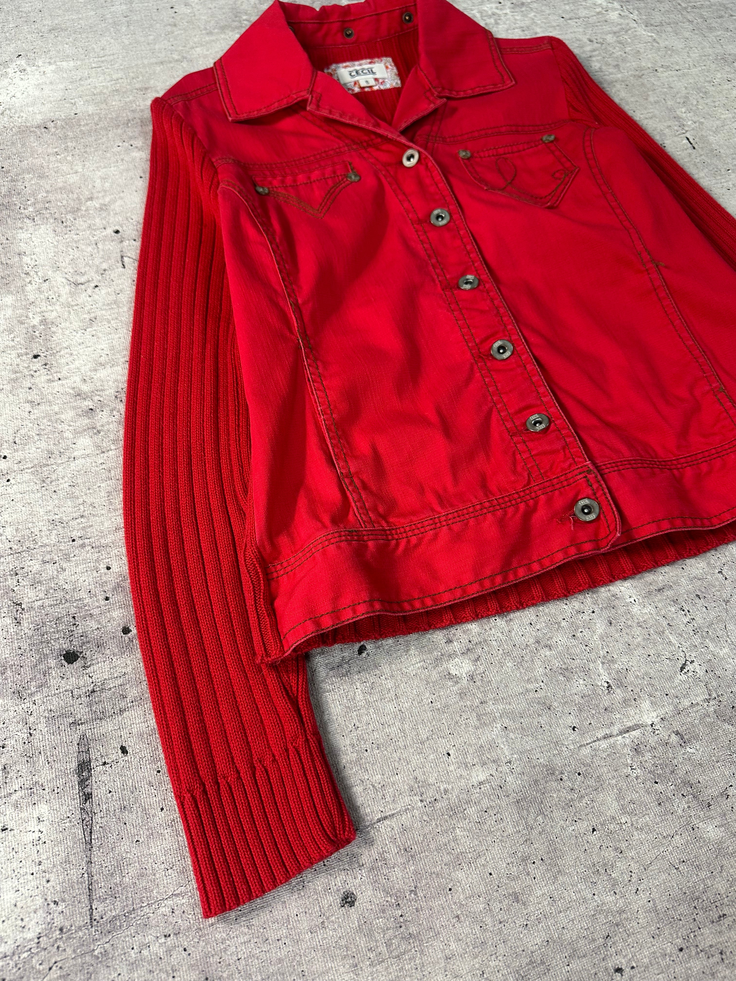 Chaqueta de Mezclilla con tejido CECIL