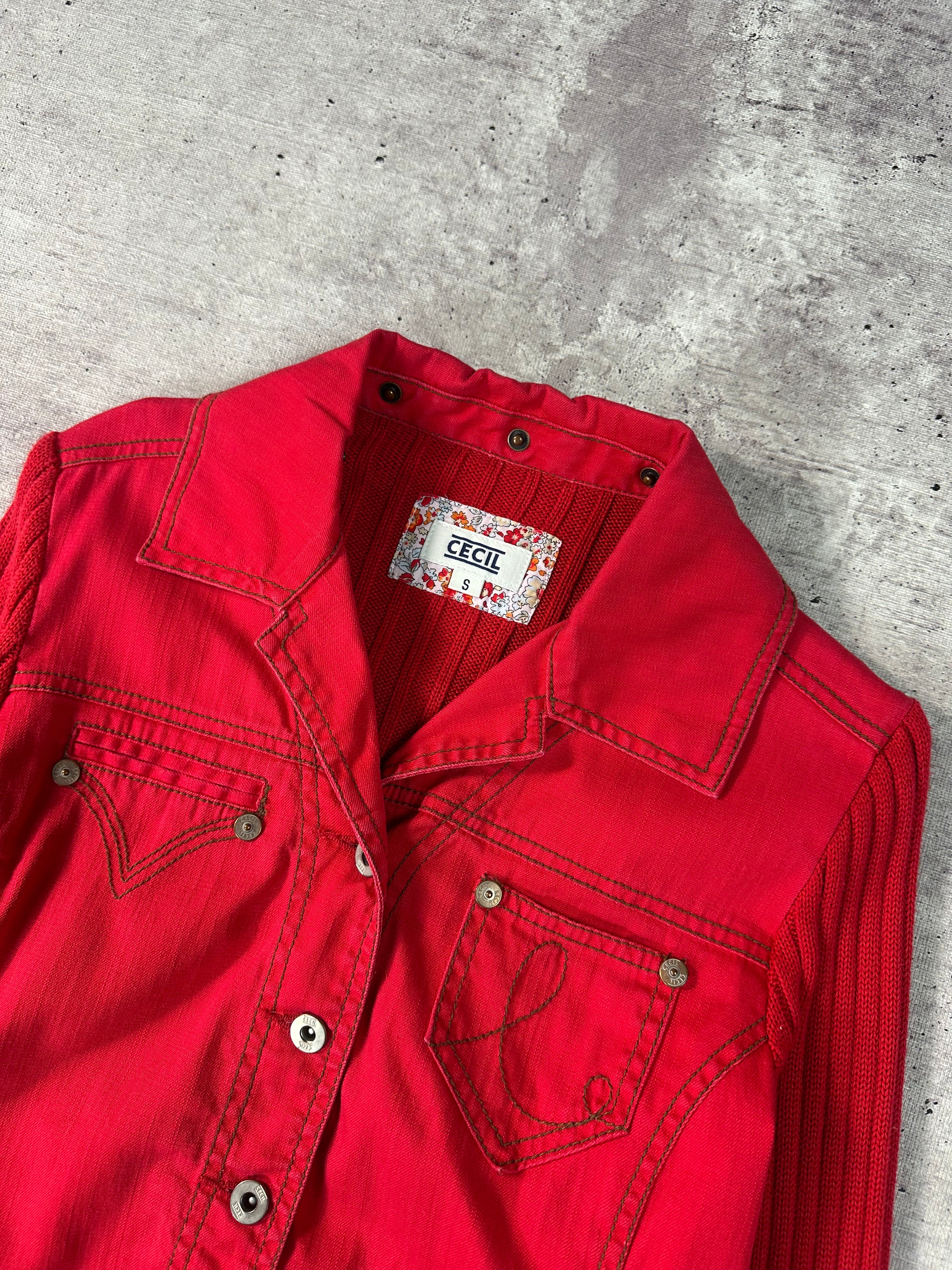 Chaqueta de Mezclilla con tejido CECIL