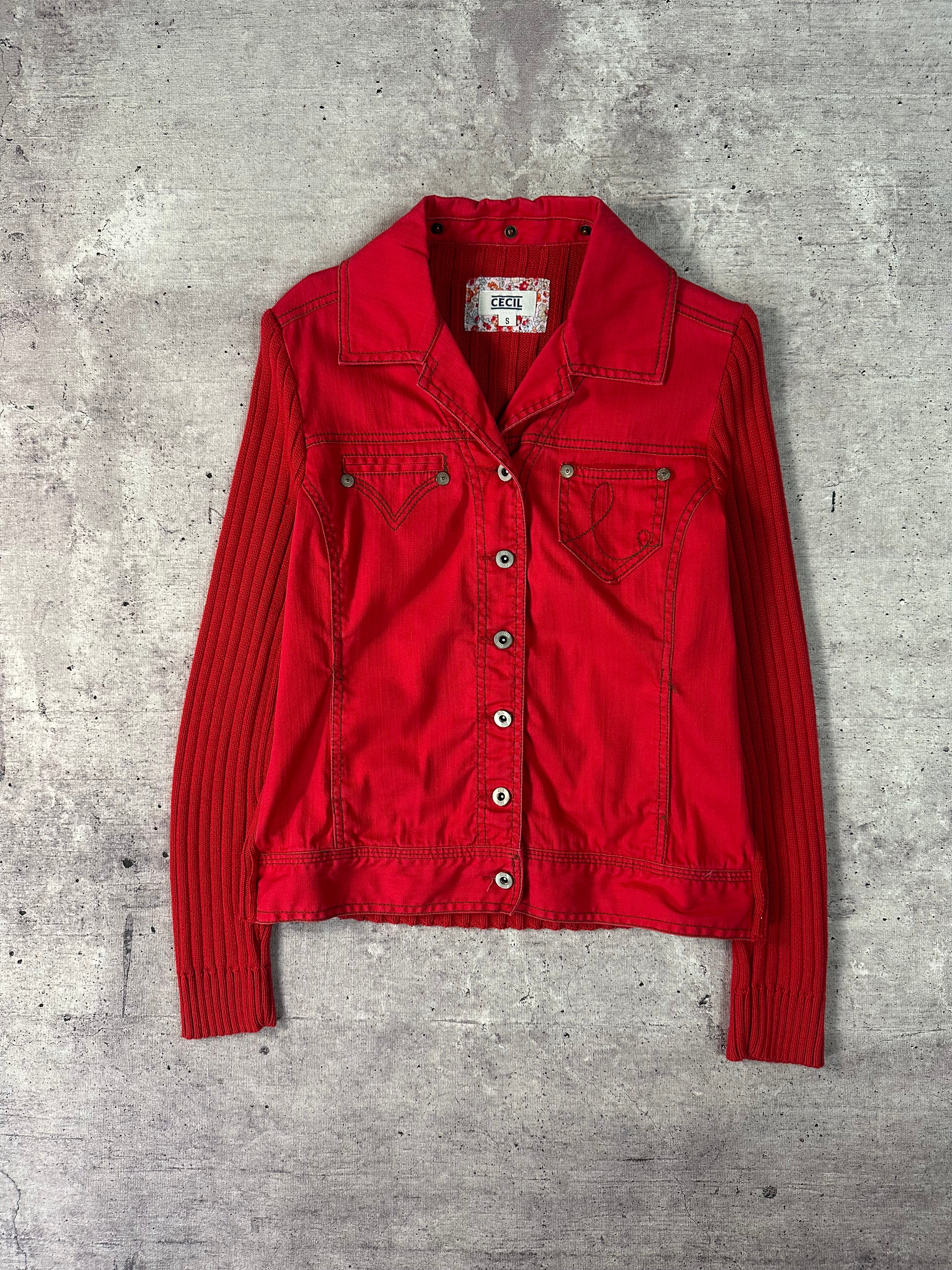 Chaqueta de Mezclilla con tejido CECIL
