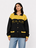 Chaleco Vintage Negro y Amarillo