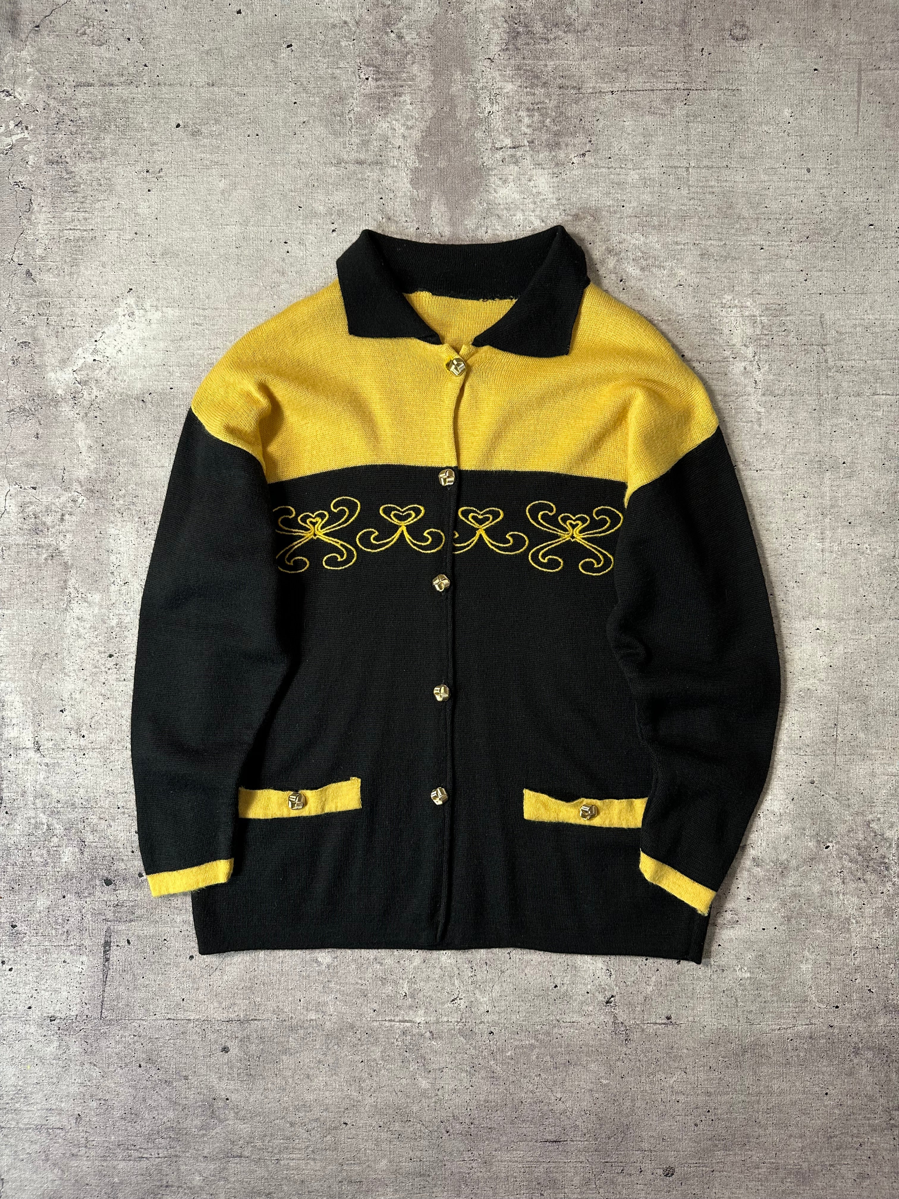 Chaleco Vintage Negro y Amarillo