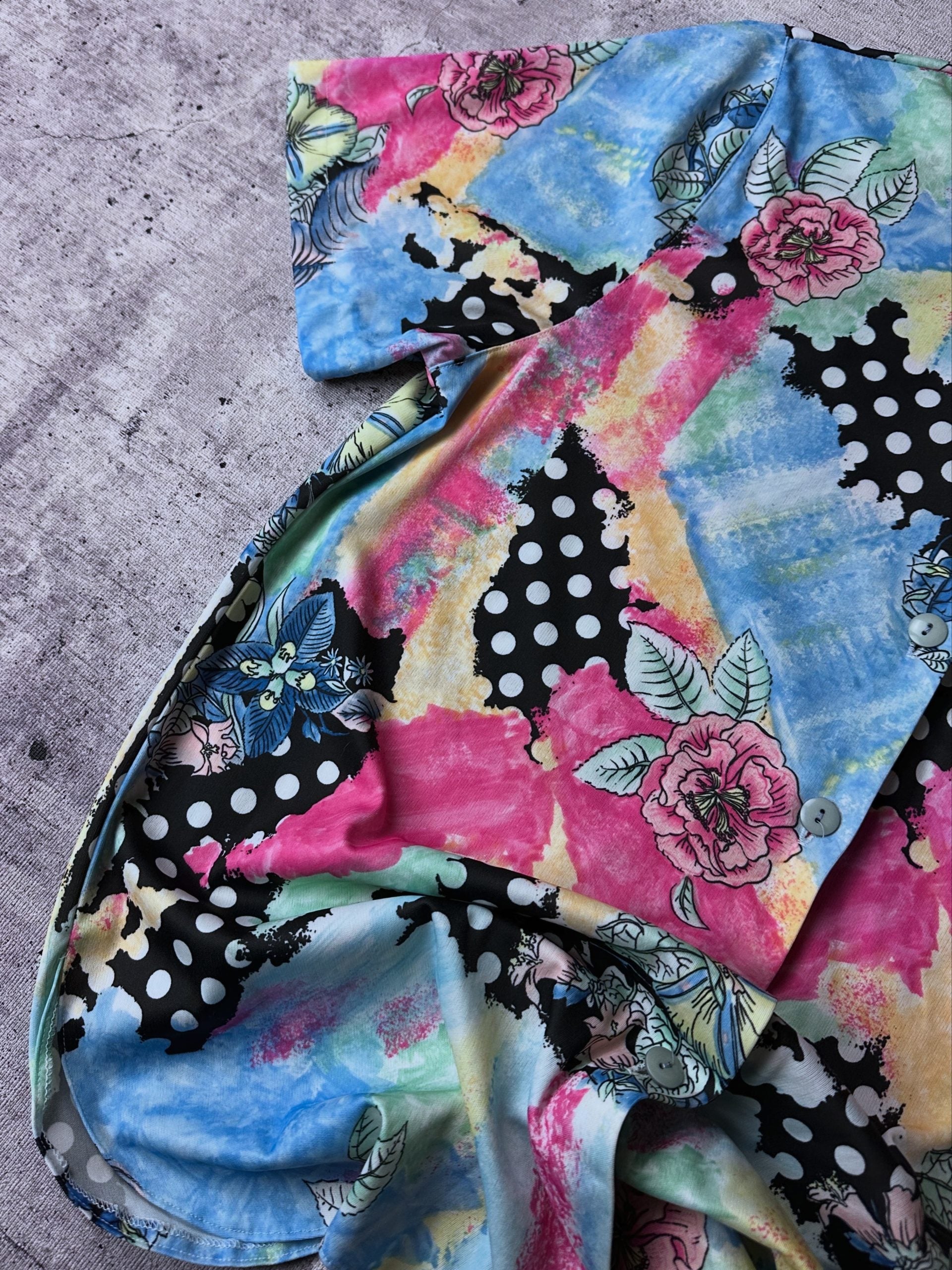 Blusa Vintage (Azul/Flores)