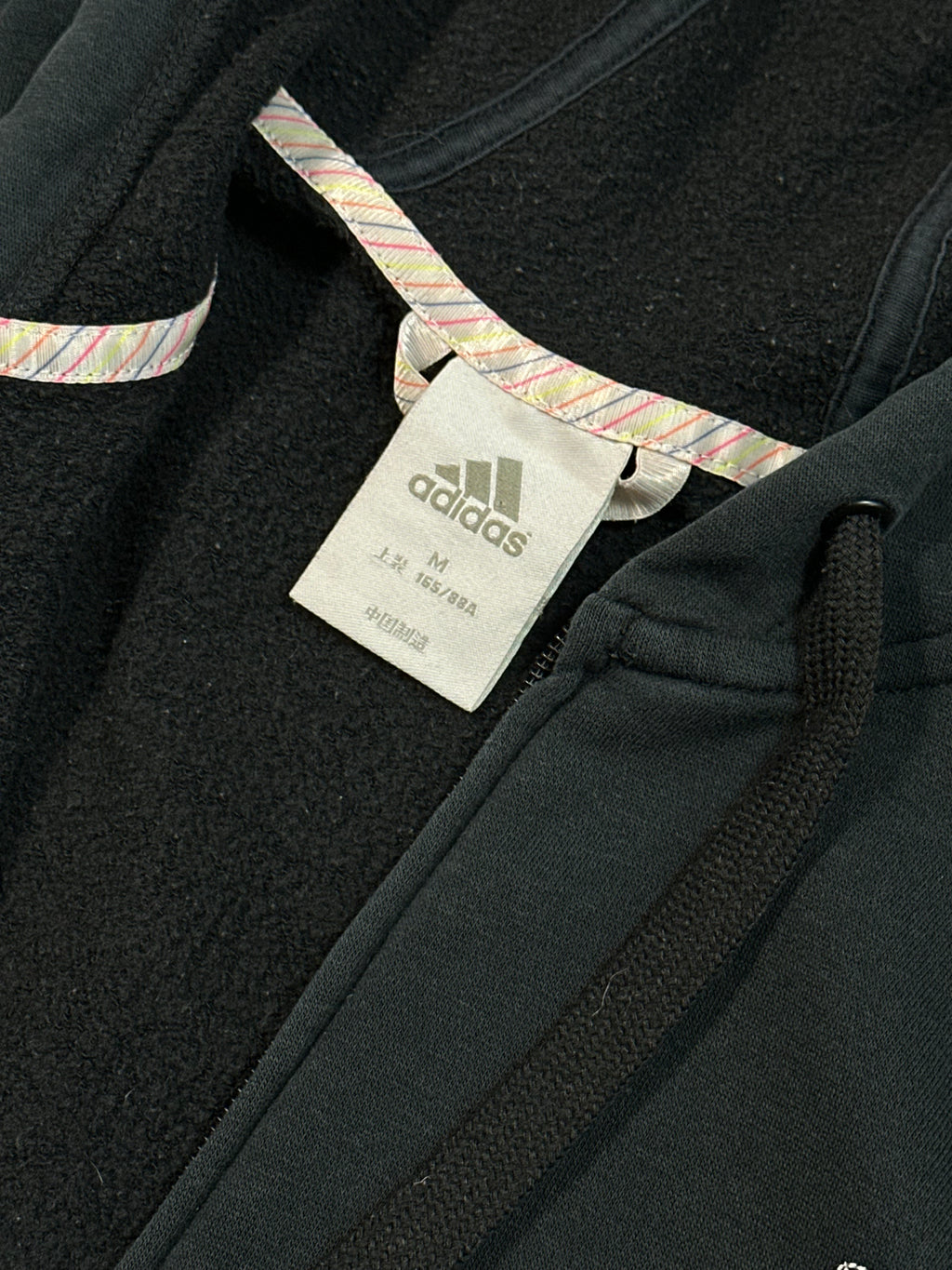 Poleron Adidas Negro con cierre